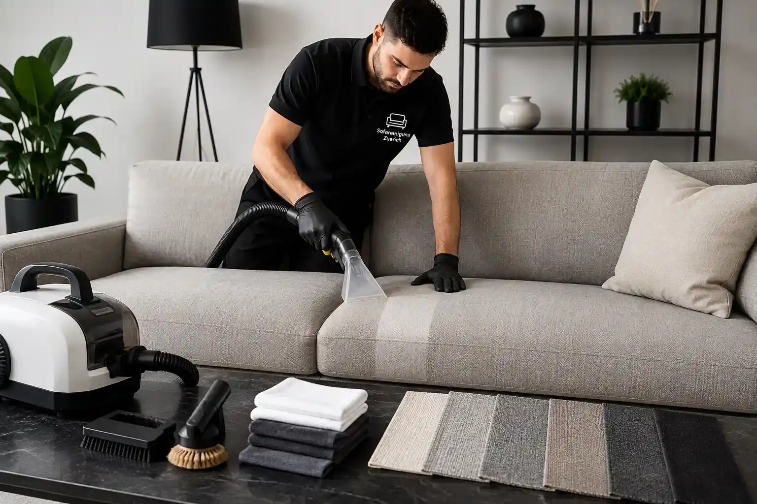Stoffsofa reinigen